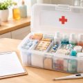 découvrez comment gérer efficacement la trousse à pharmacie familiale grâce à une checklist complète de la croix rouge et une boîte curver adaptée pour un rangement pratique et sécurisé.