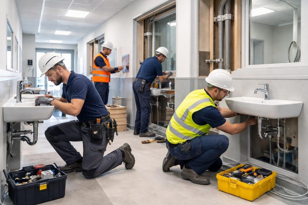 rénover les espaces hospitaliers en faisant appel à des artisans qualifiés pour des travaux sanitaires fiables et respectant les normes de santé et sécurité.